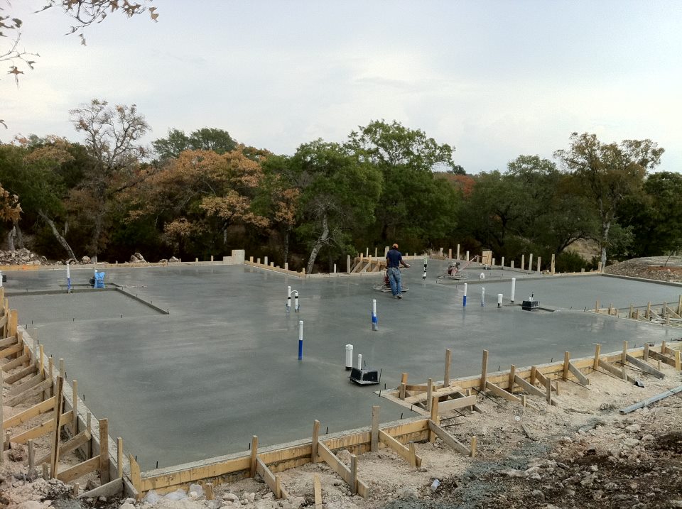 Custom home foundation Landreth Construction